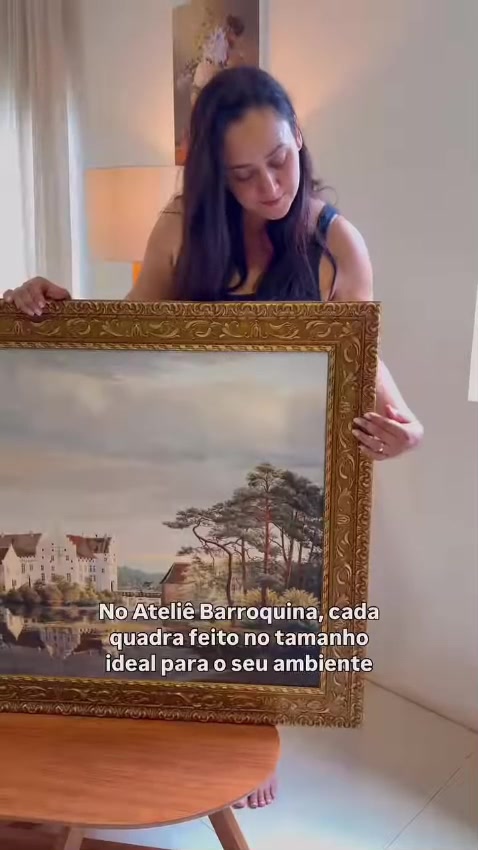 Paisagem da Mansão Gisselfeld em uma moldura clássica | Barroquina