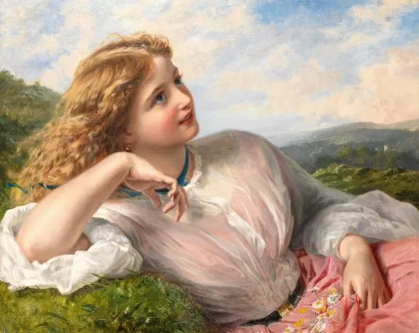 Quadro O Canto da Cotovia de Jules Breton